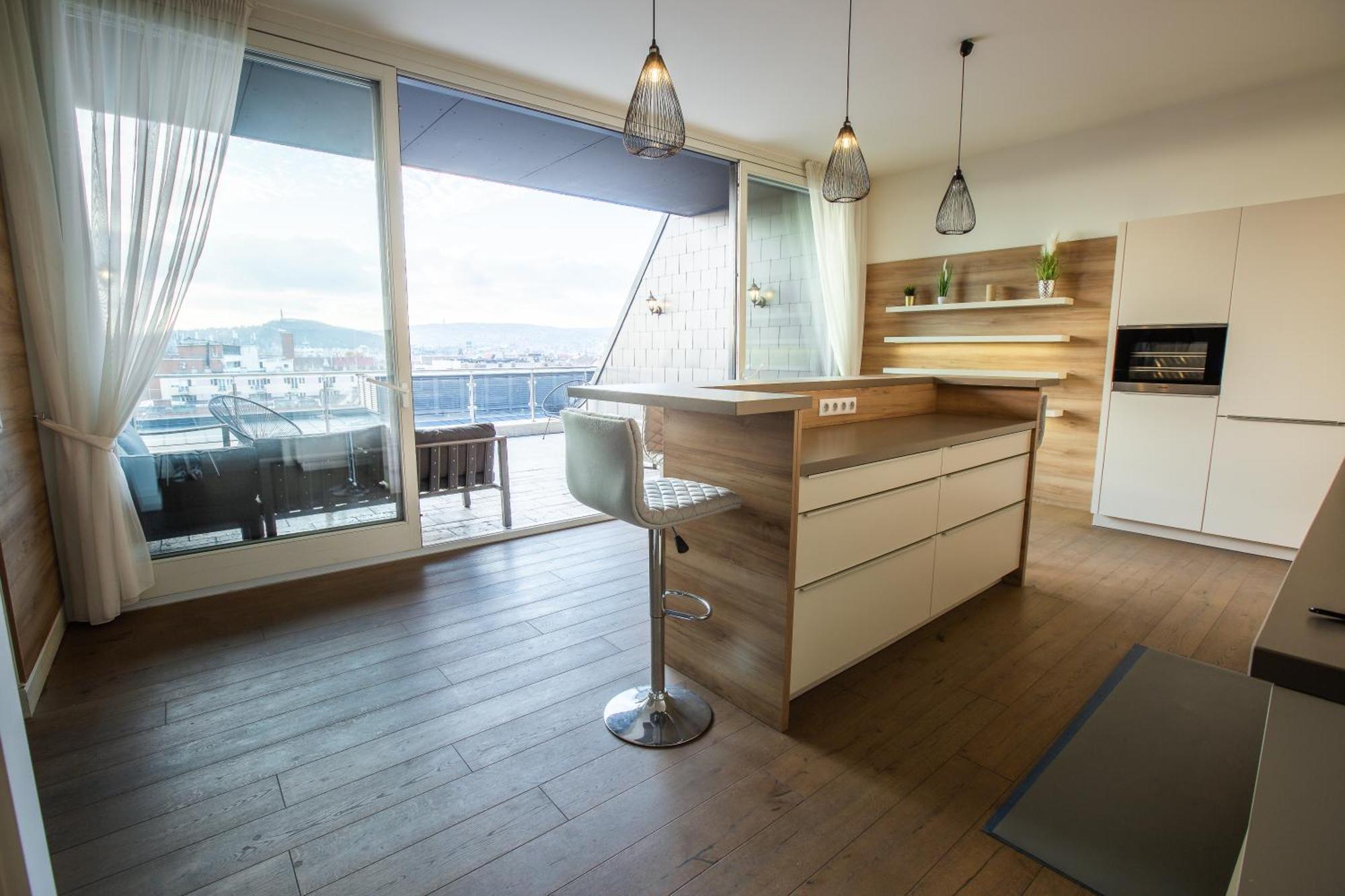 Zoya Luxury Residence Βουδαπέστη Δωμάτιο φωτογραφία A modern German kitchen